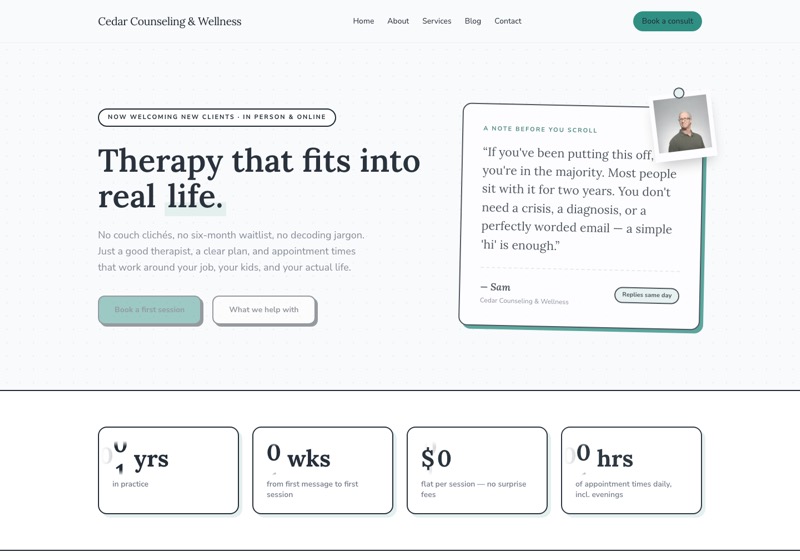 The Anchor website, shown on a desktop screen