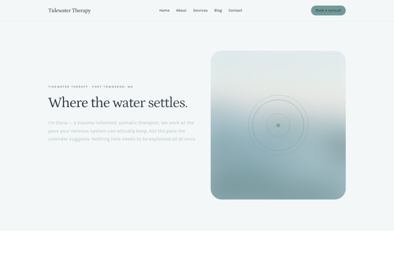 The Cove website, shown on a desktop screen
